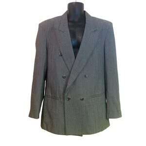 VTG Cotler Houndstooth Black and White Double Breasted Sport Blazer/Coat Men 38
